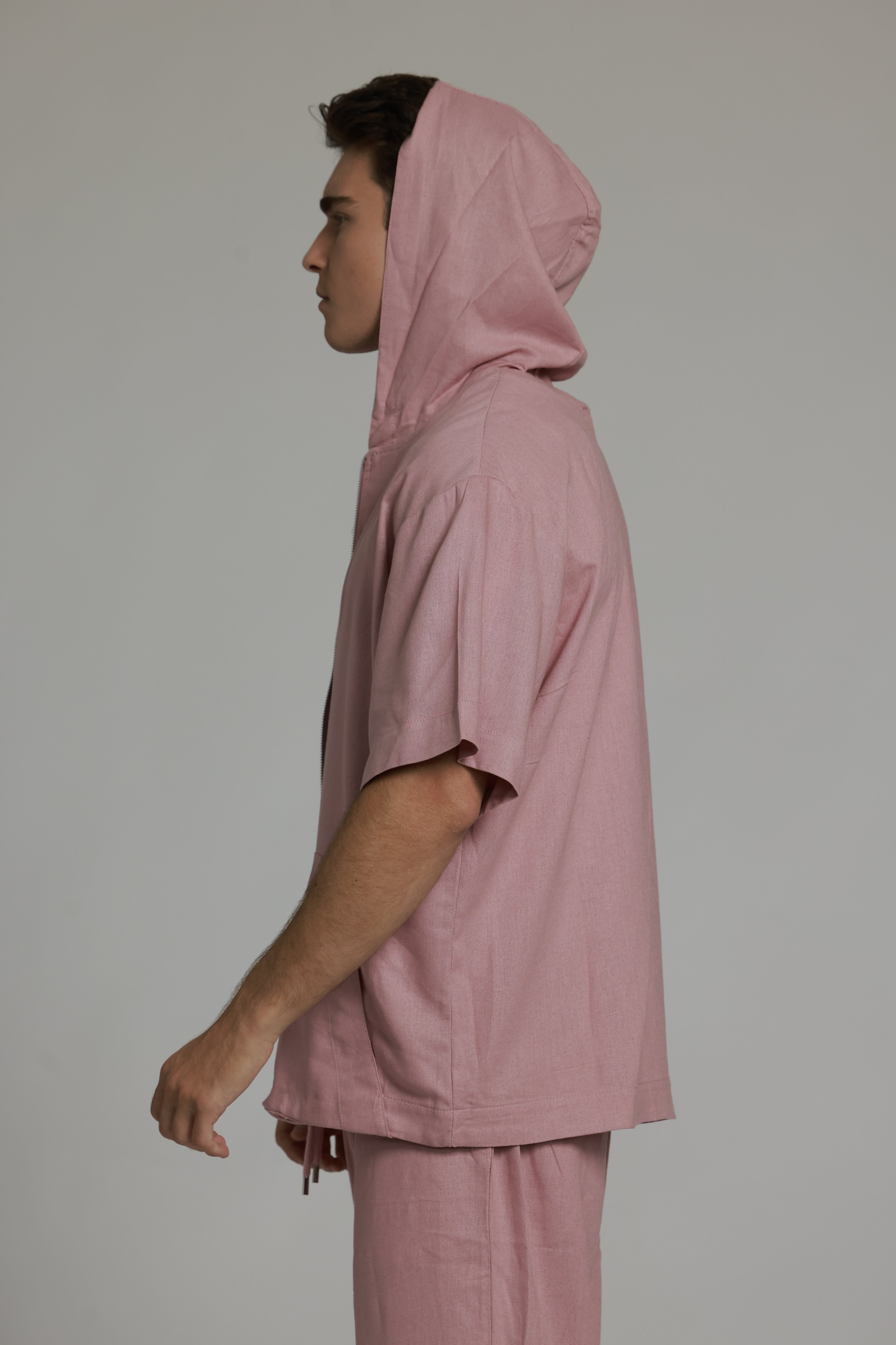 ג׳קט פשתן | ורוד