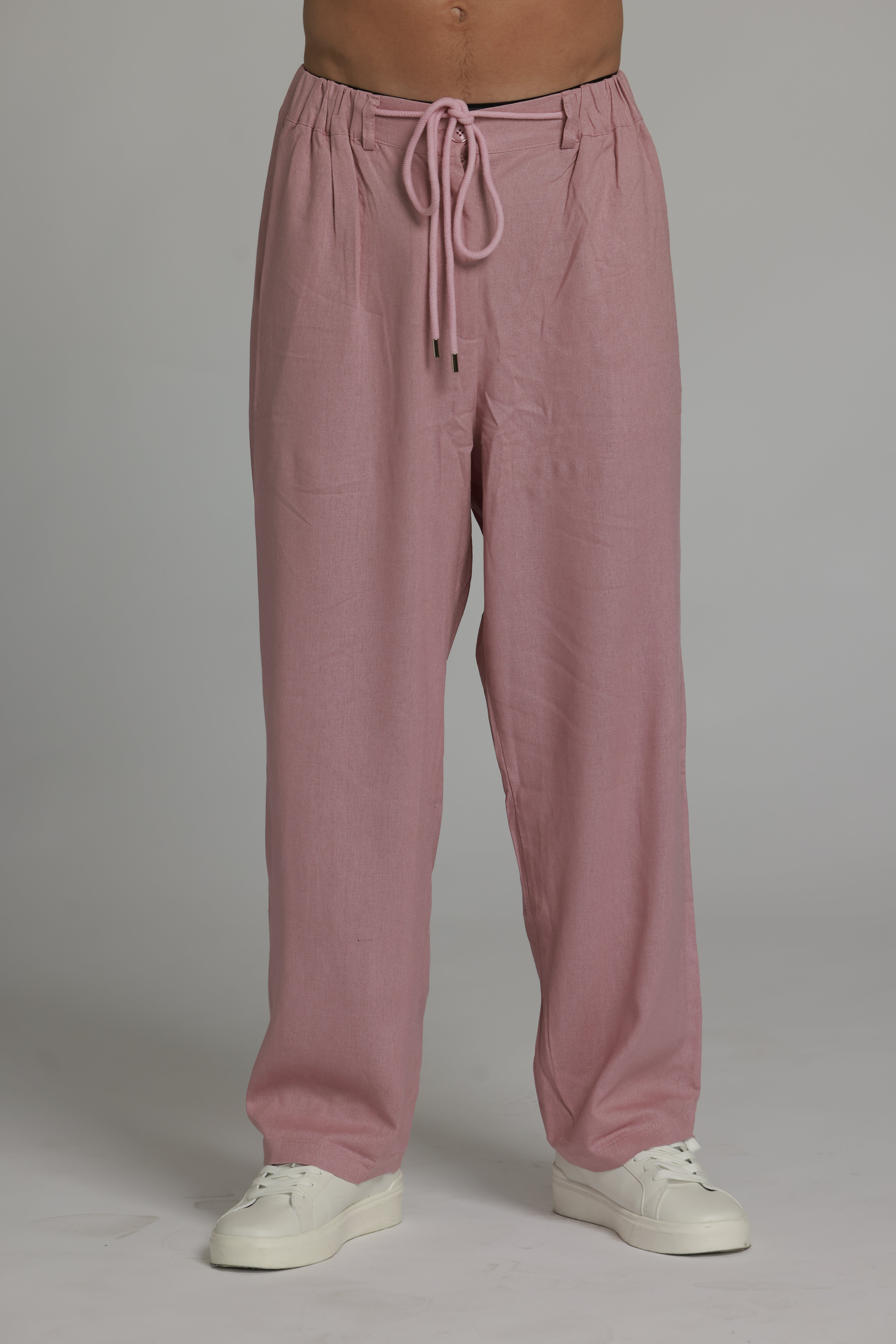 מכנס פשתן | ורוד