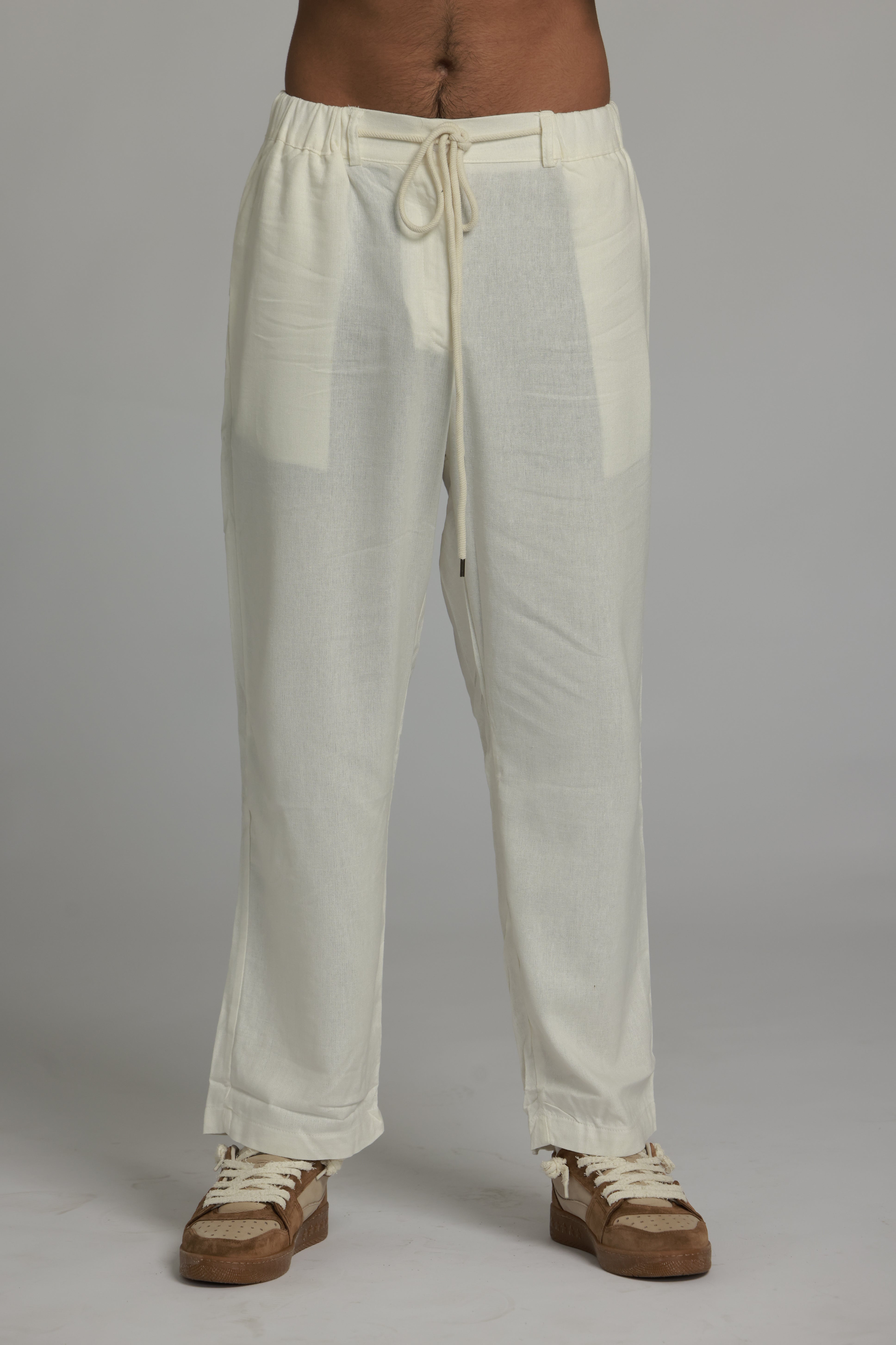 מכנס פשתן | לבן