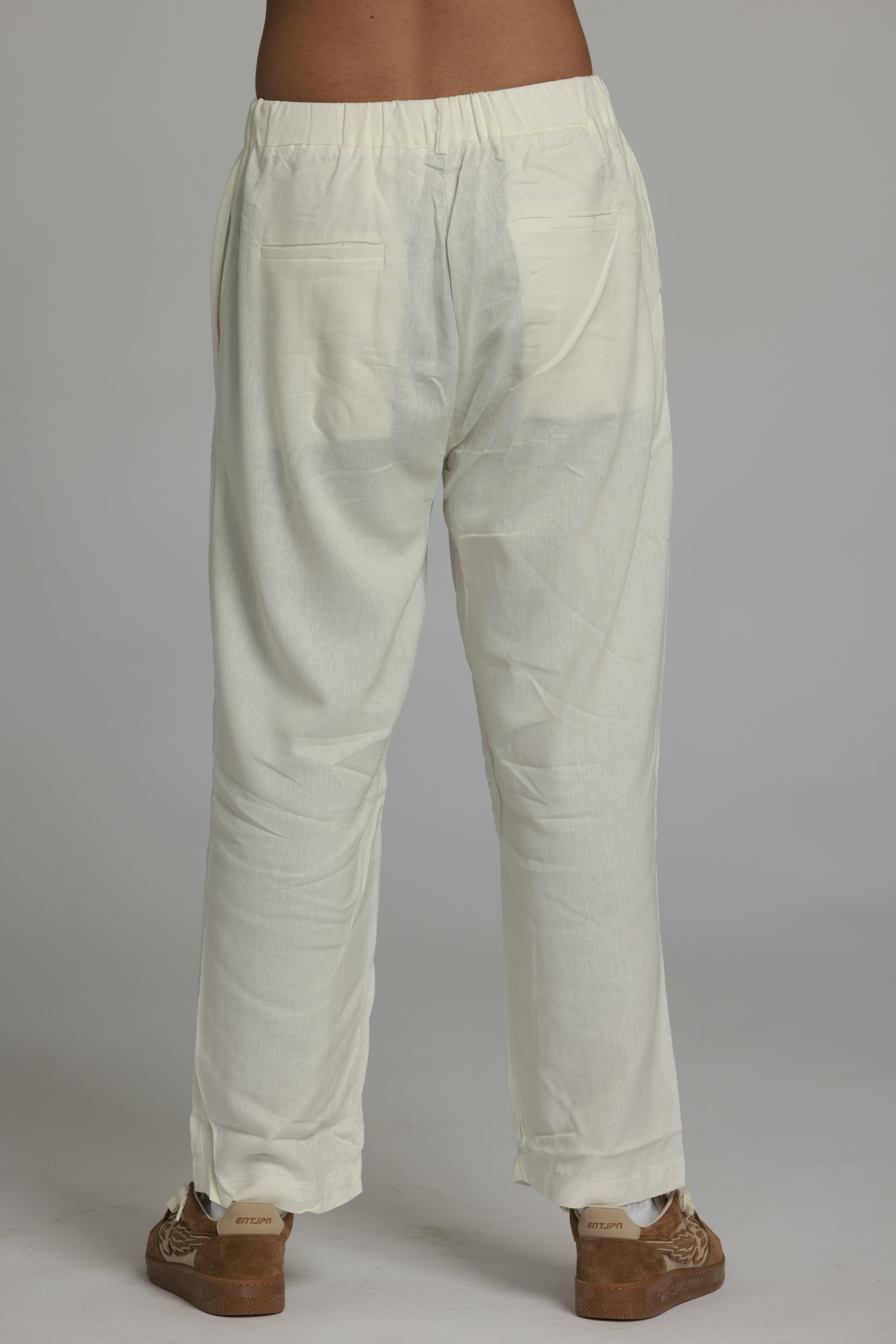מכנס פשתן | לבן
