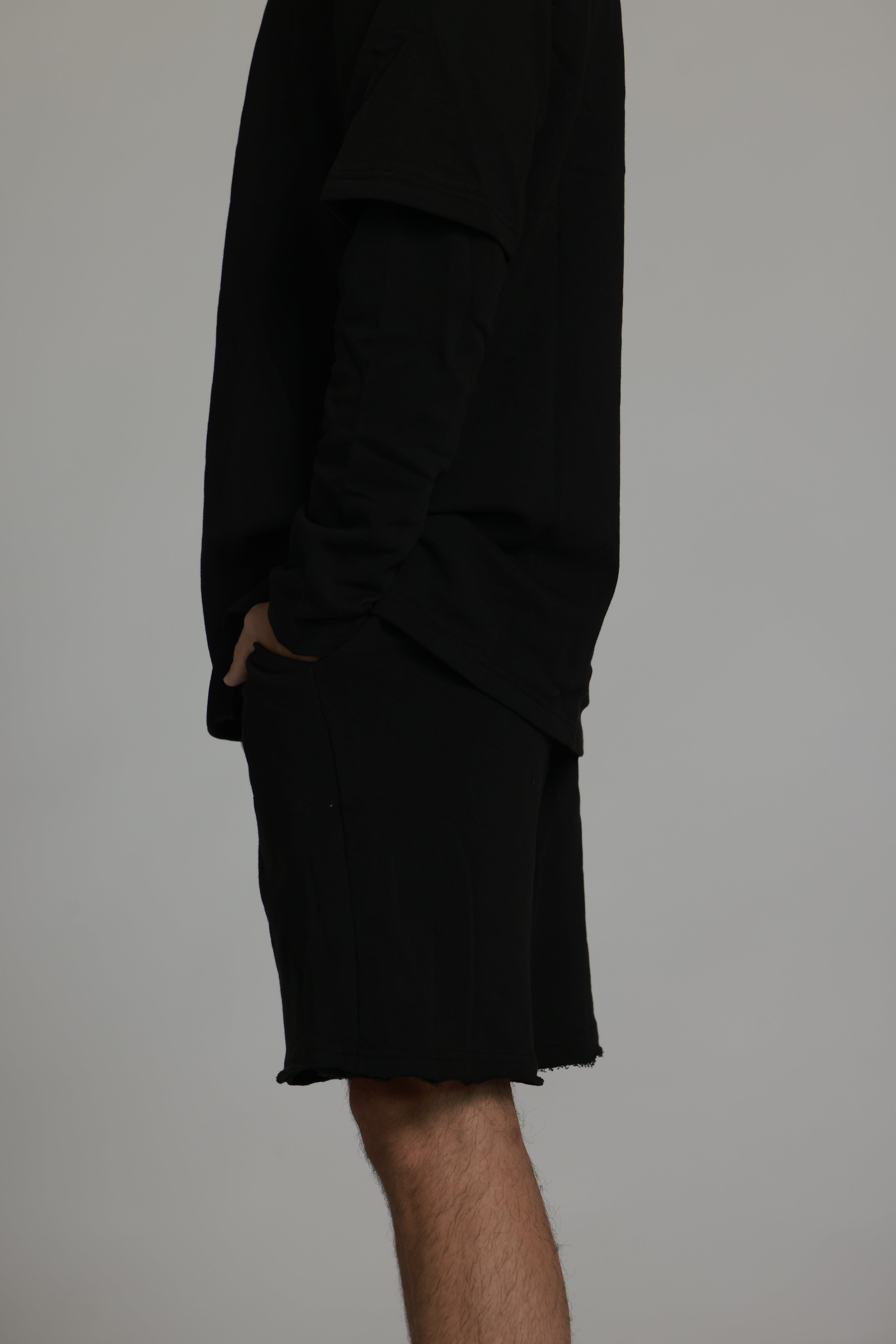 מכנס פרנץ טרי קצר | שחור