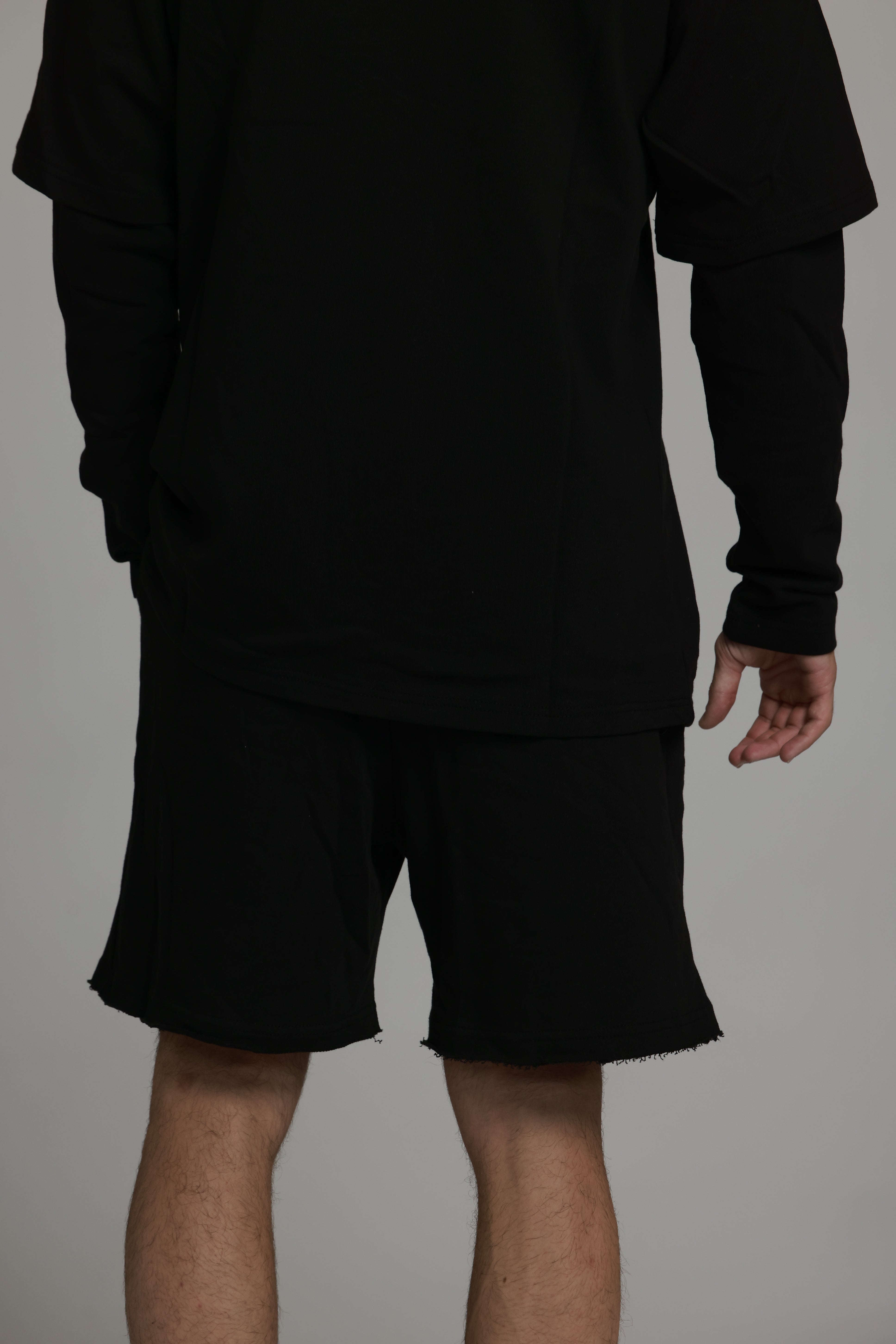 מכנס פרנץ טרי קצר | שחור