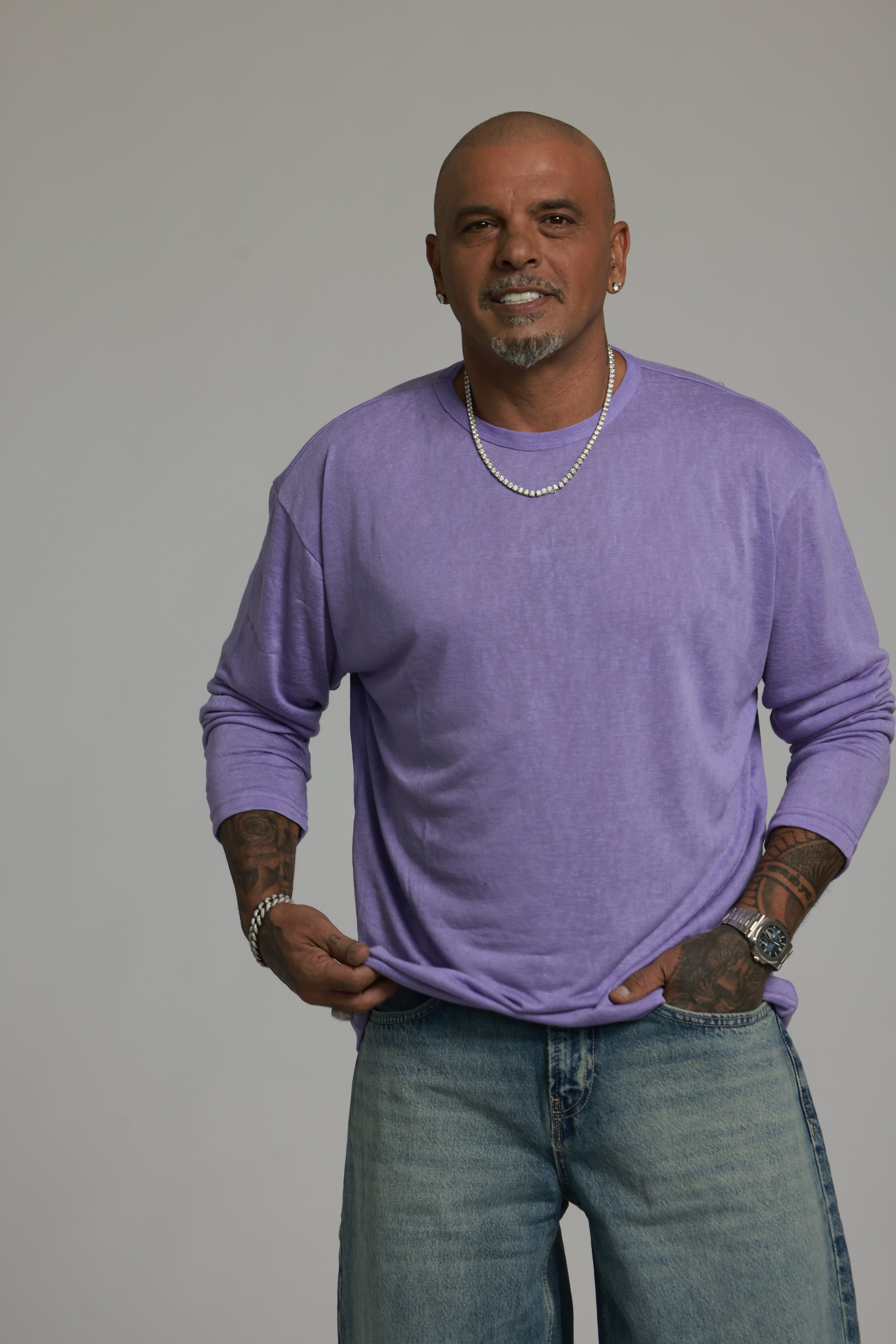 חולצת סלאב עגול | סגול