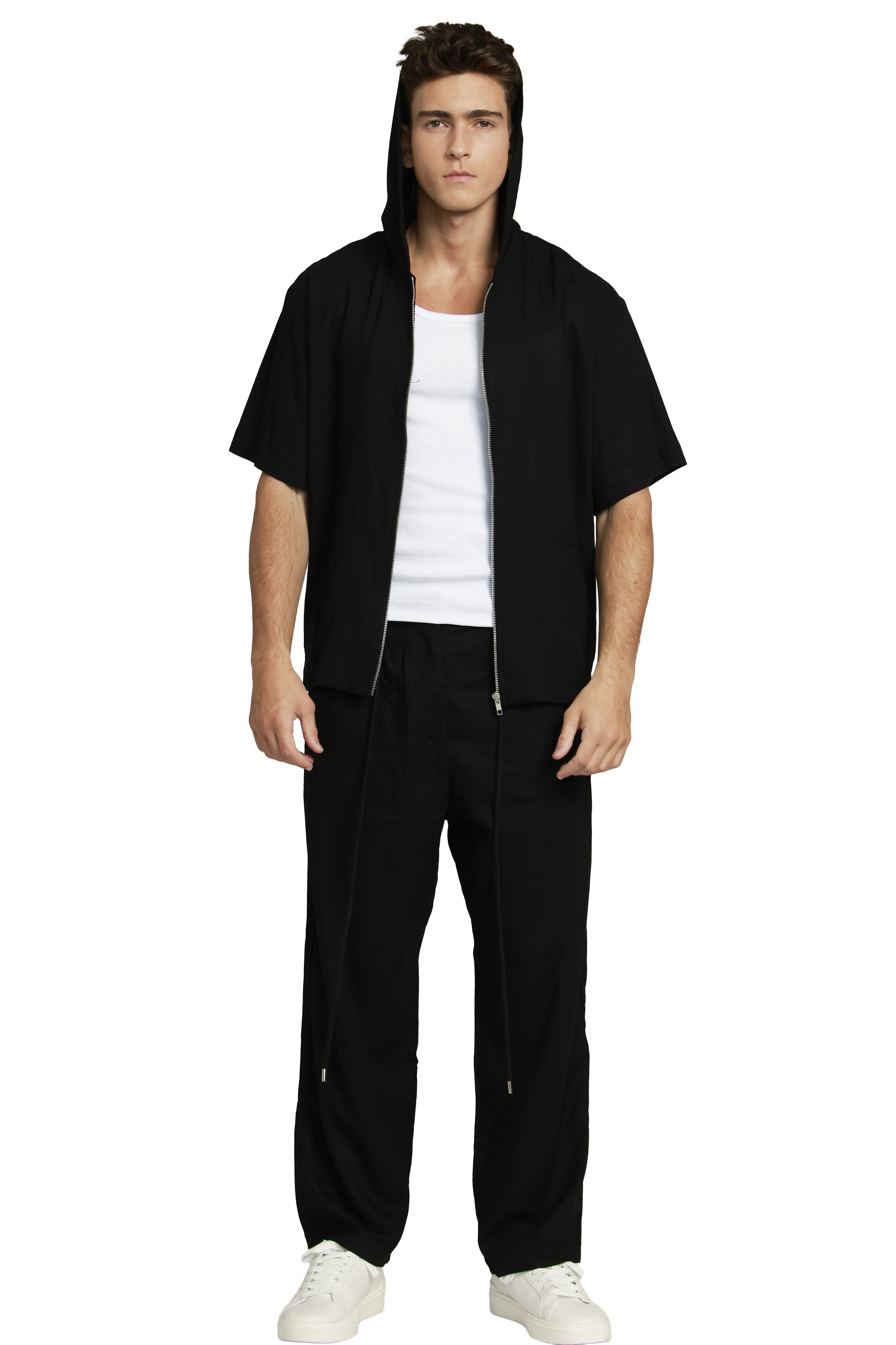 מכנס פשתן | שחור