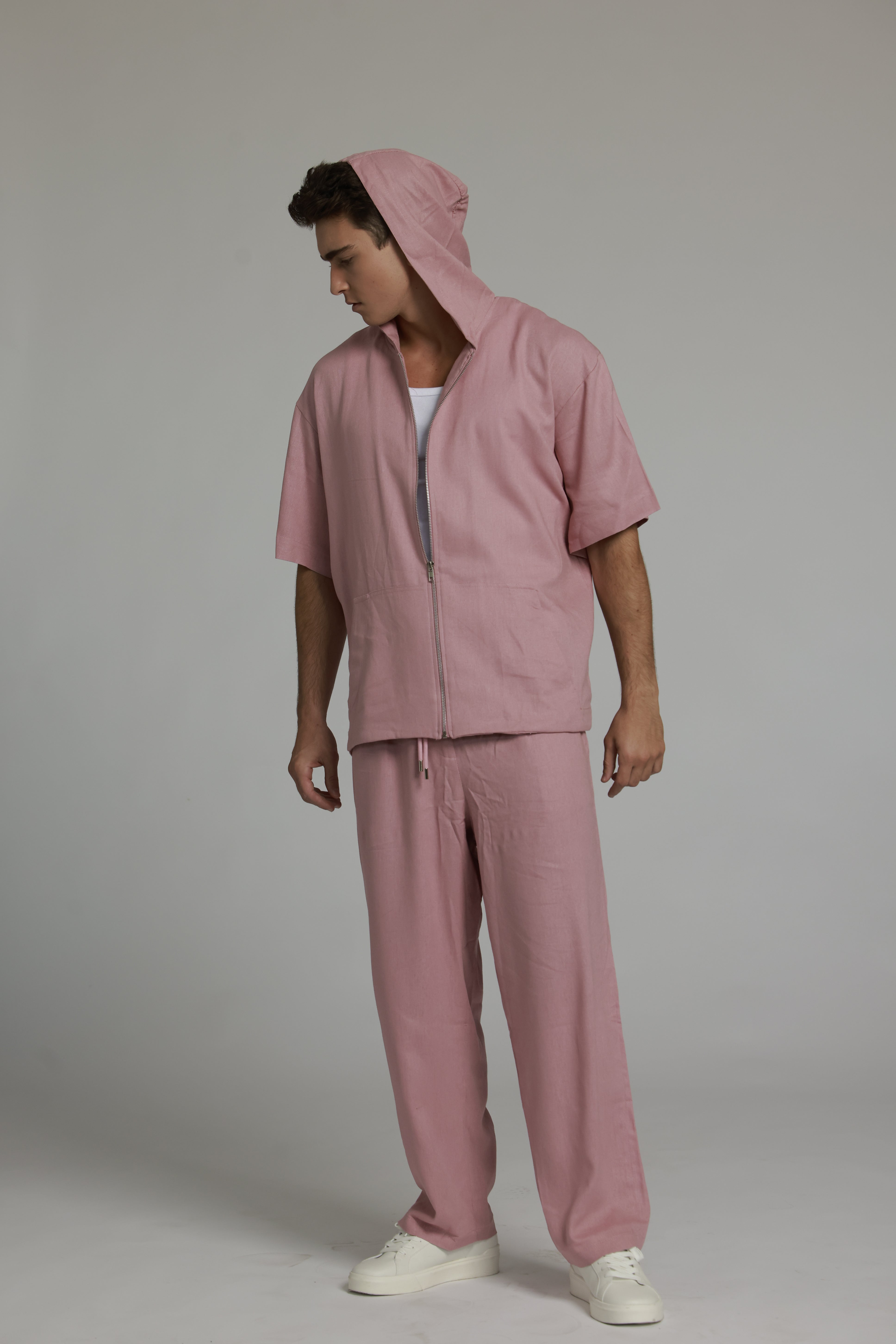 מכנס פשתן | ורוד