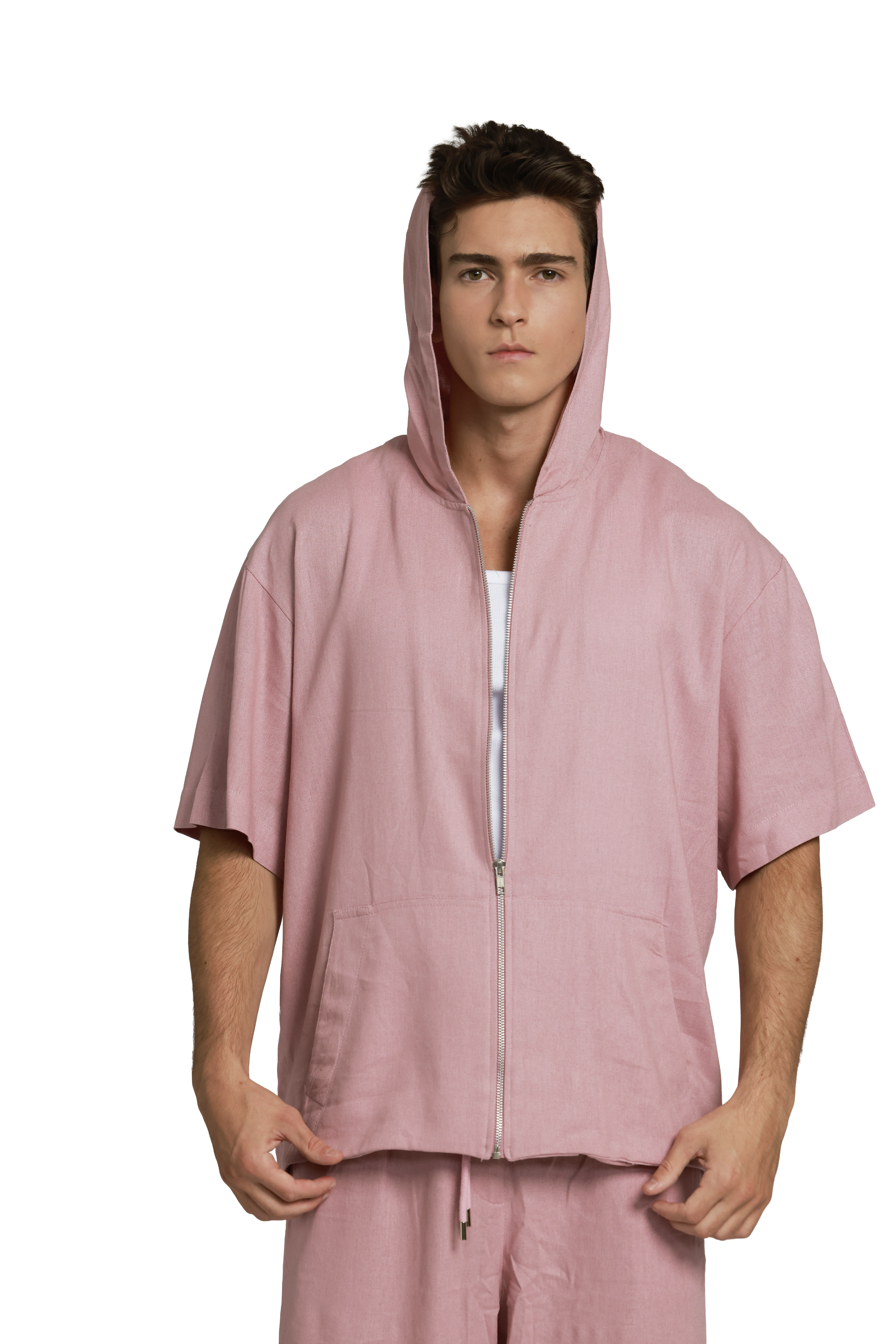 ג׳קט פשתן | ורוד