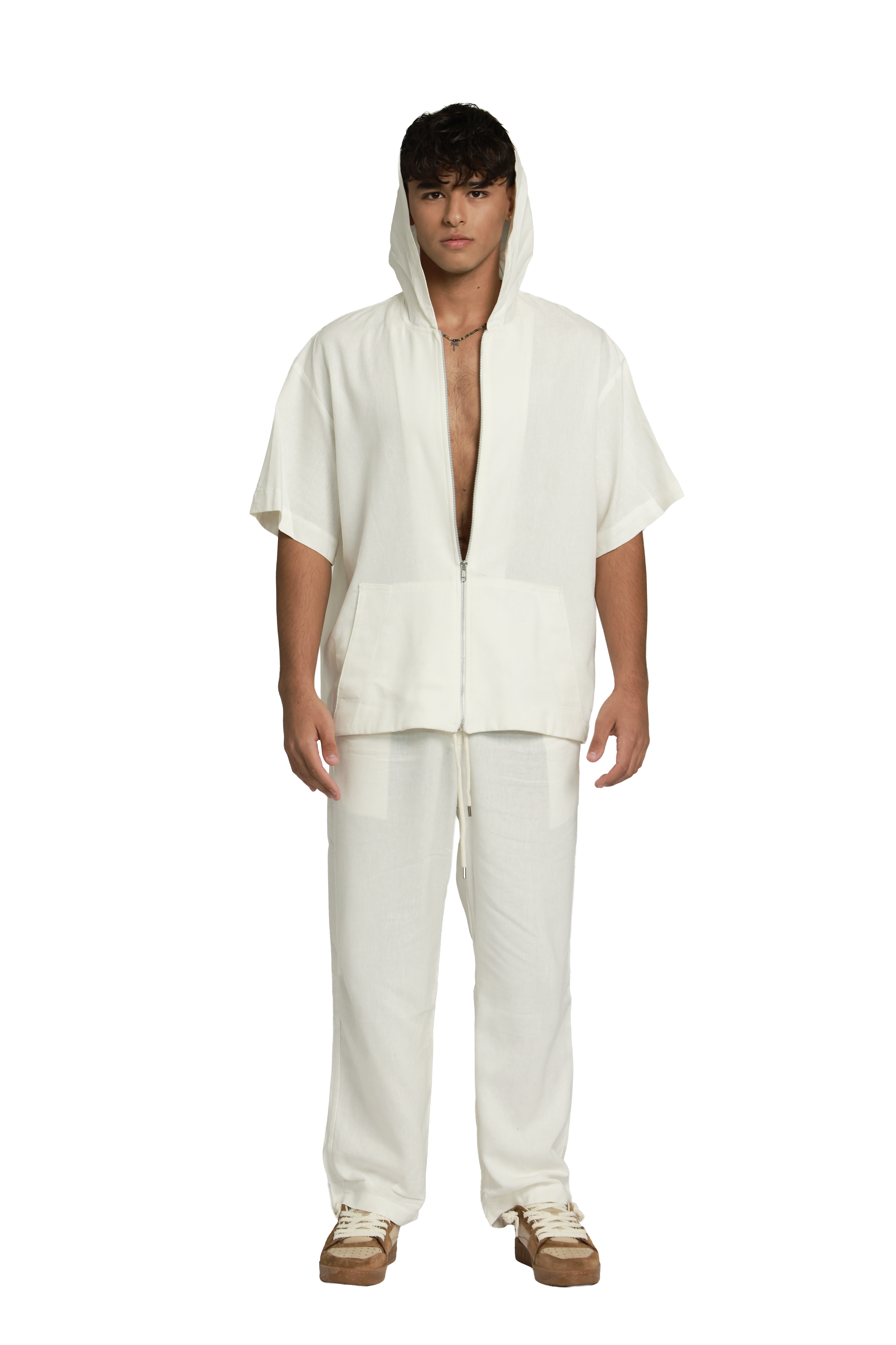 ג׳קט פשתן | לבן