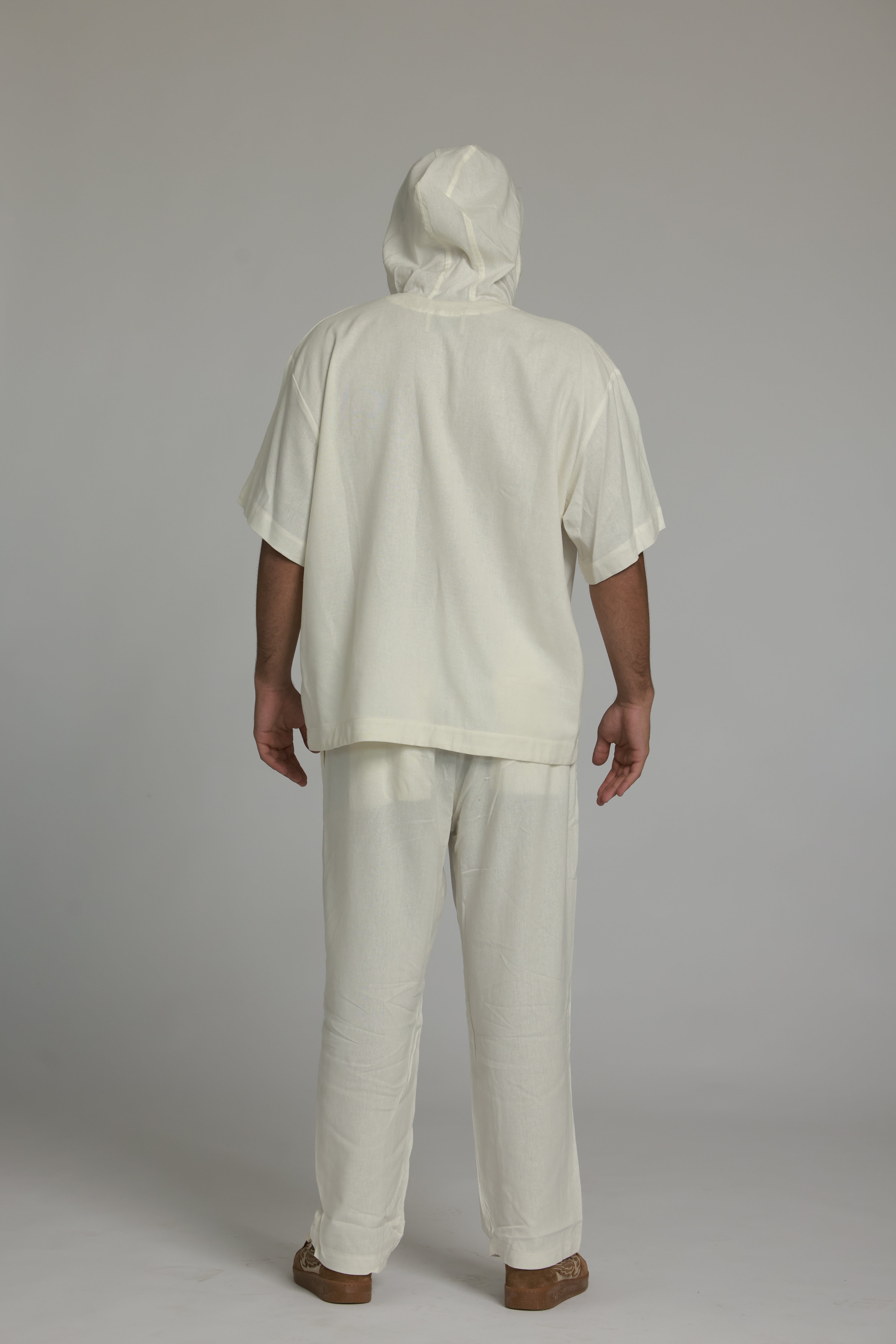 ג׳קט פשתן -לבן