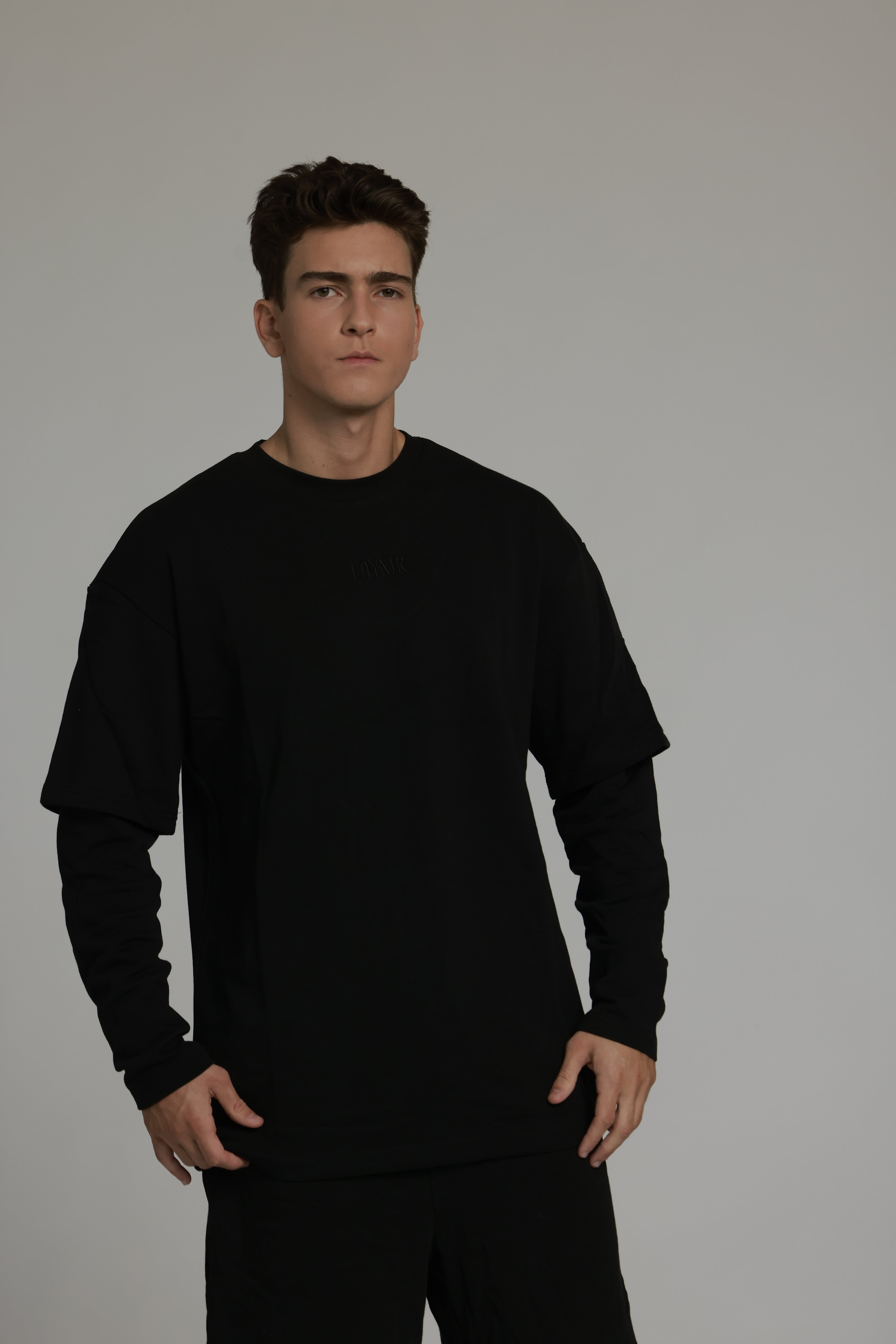 חולצת פרנץ׳ טרי | שחור