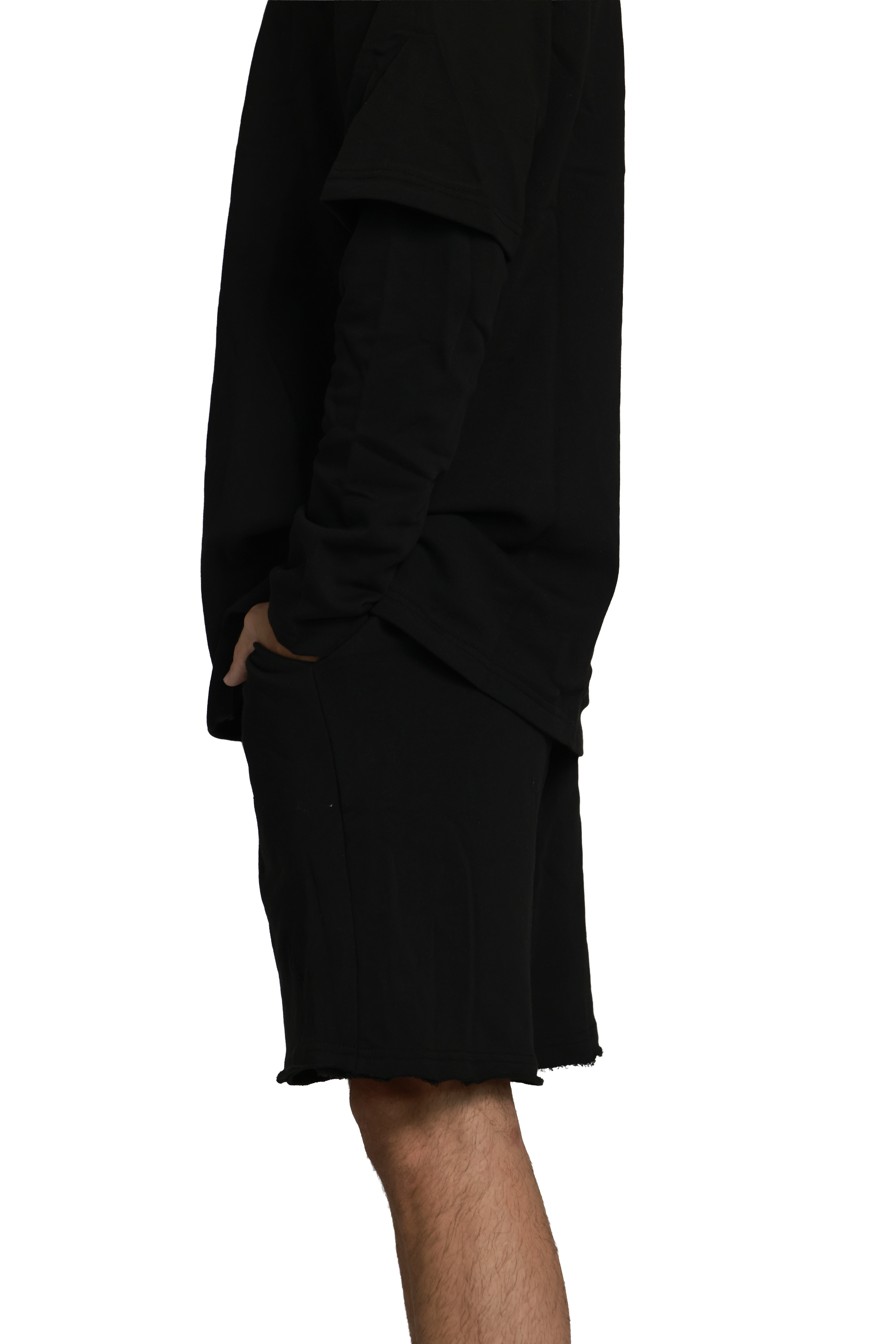 מכנס פרנץ טרי קצר | שחור