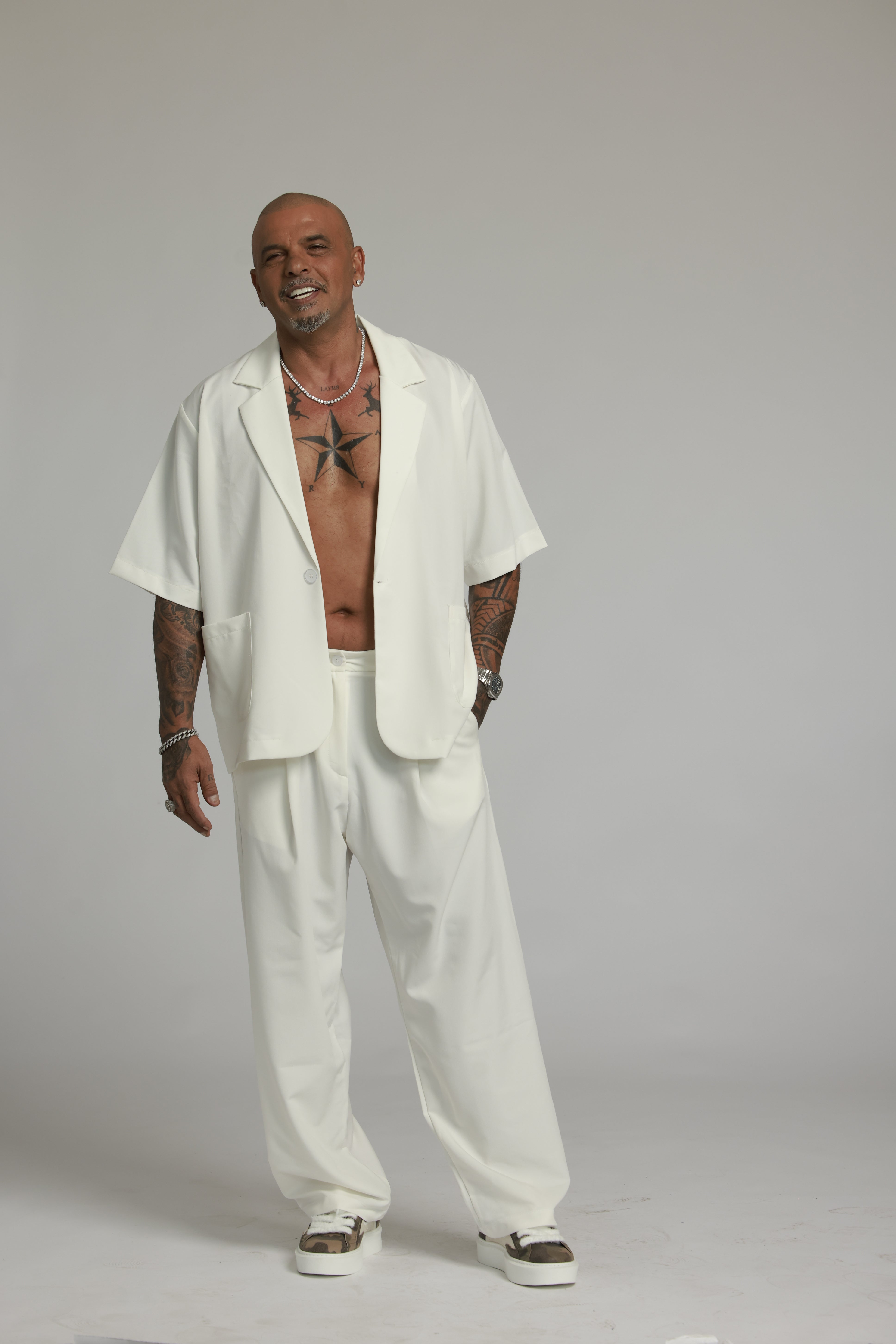 מכופתרת ג׳קט | לבן