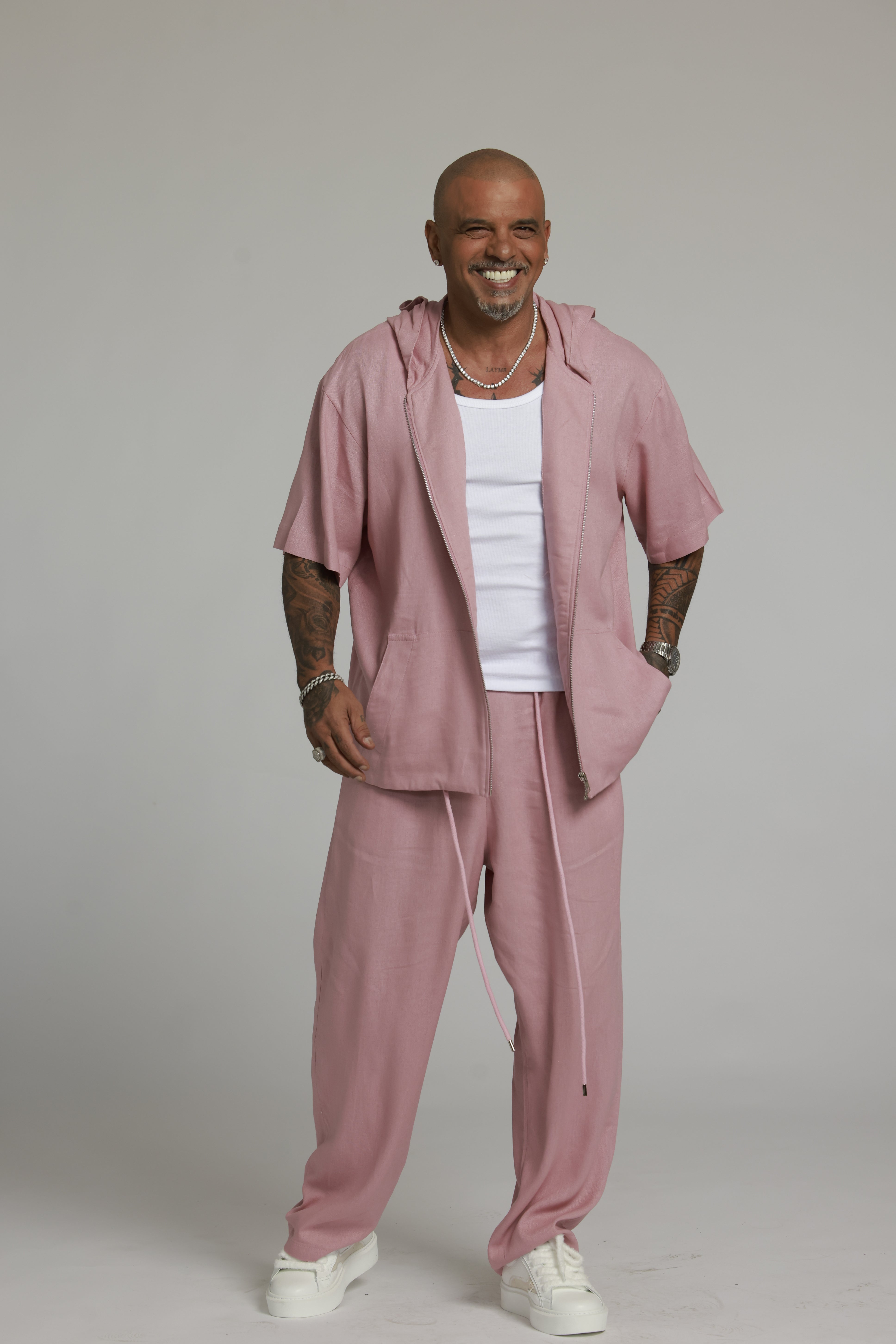 ג׳קט פשתן | ורוד