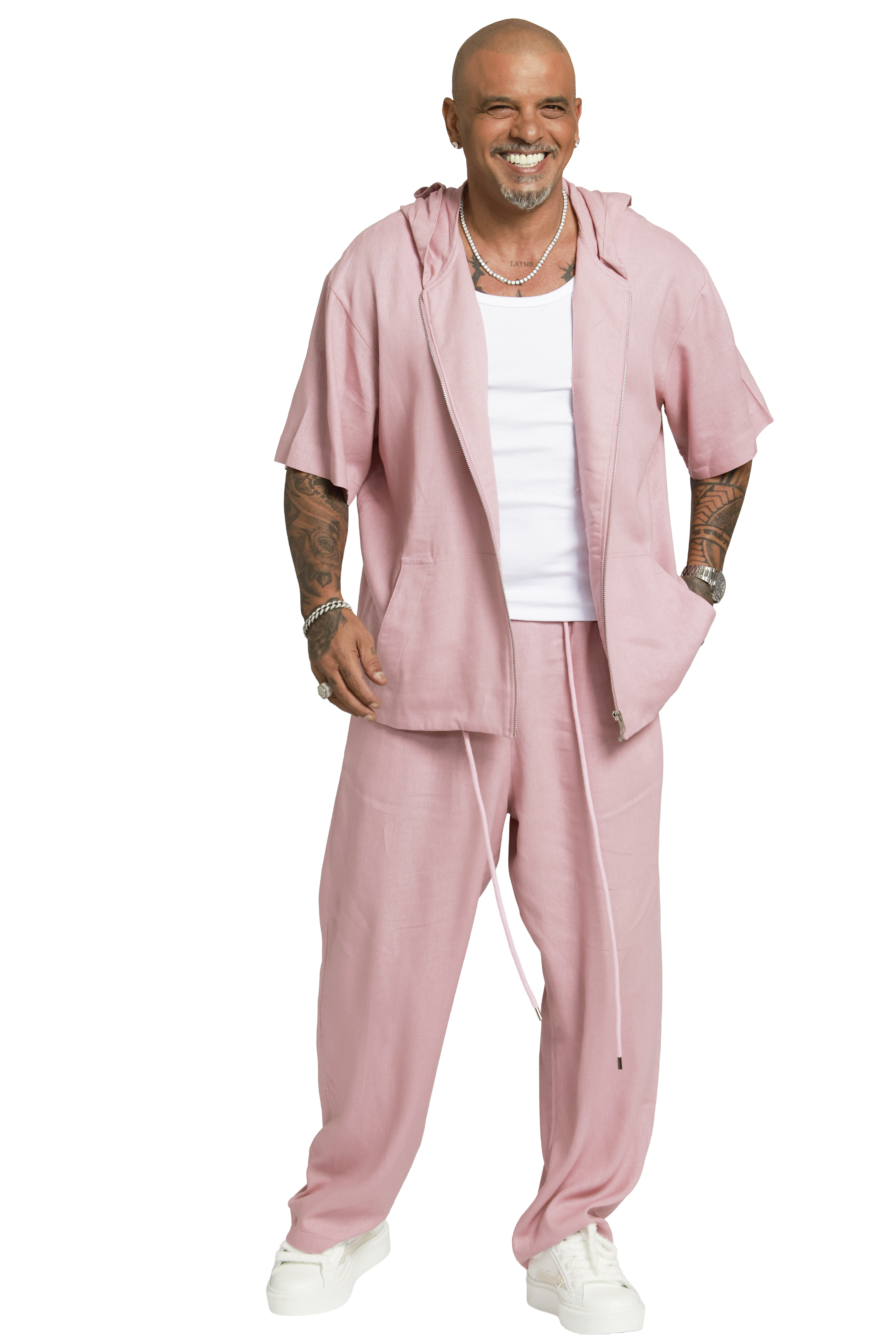 ג׳קט פשתן | ורוד