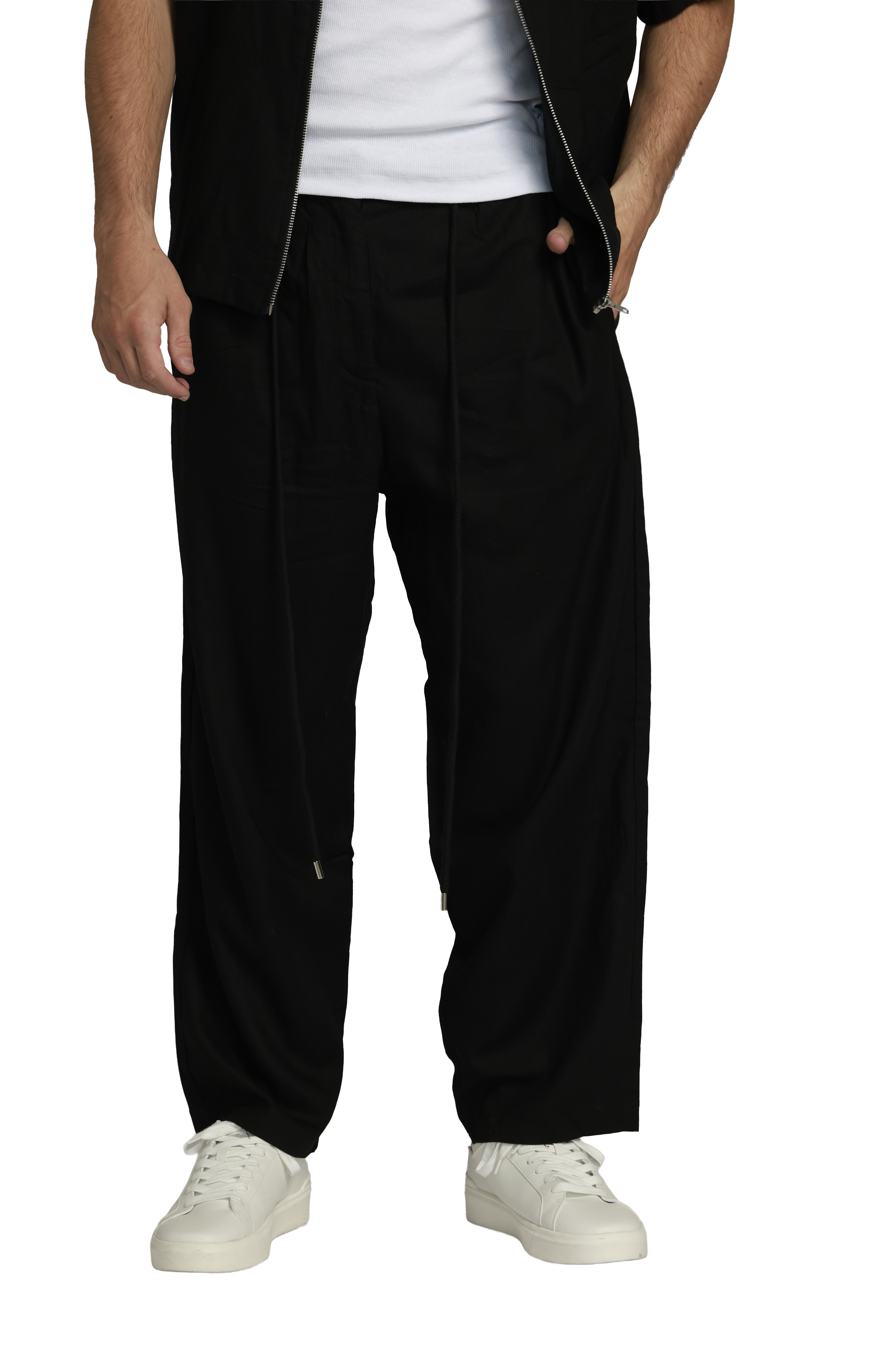 מכנס פשתן | שחור