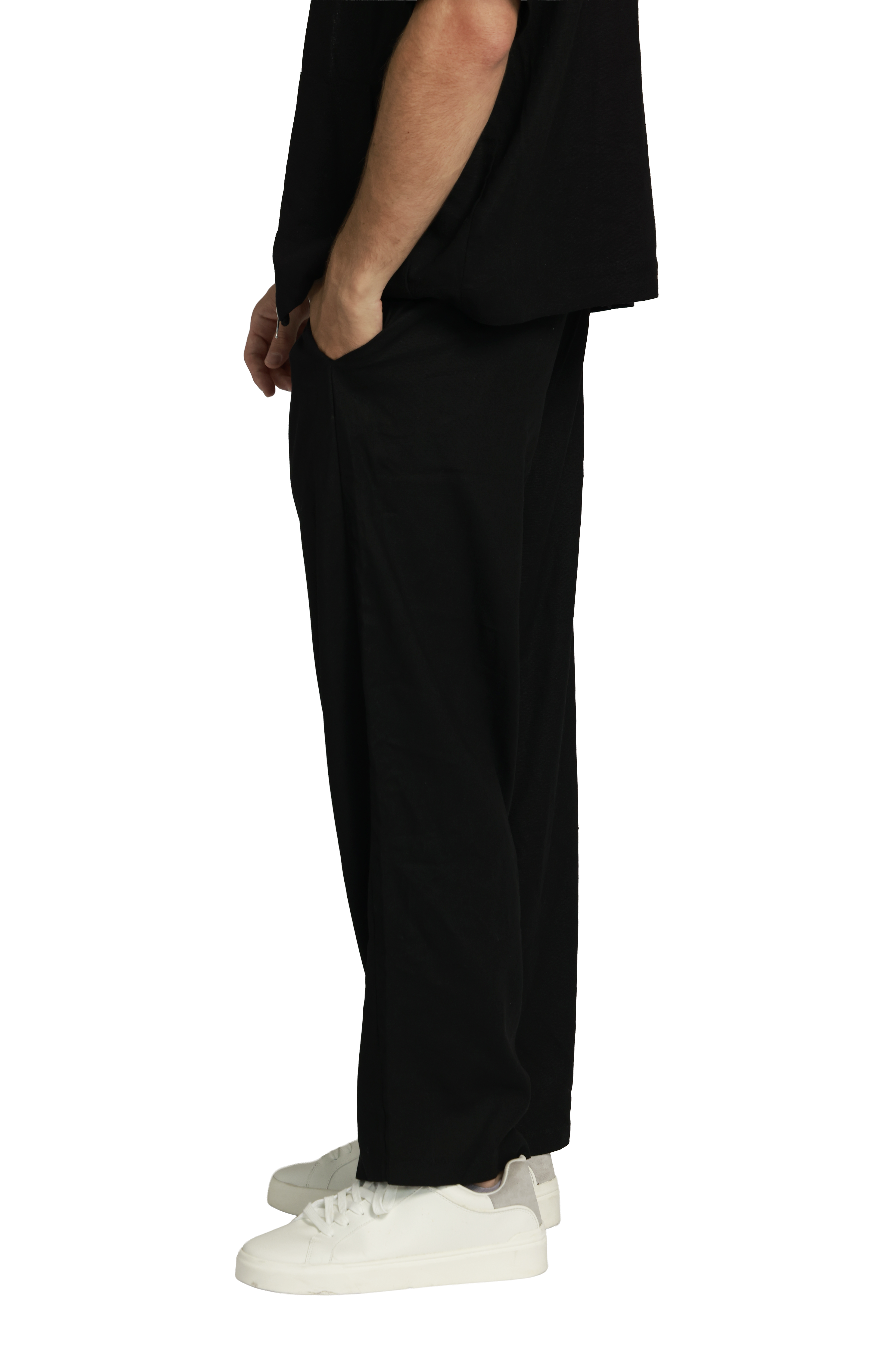 מכנס פשתן | שחור